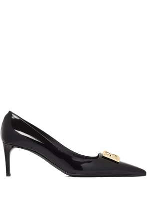 Dolce & Gabbana 90mm logo-plaque pumps - Black