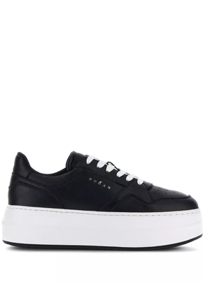 Hogan H670 flatform leather sneakers - Black