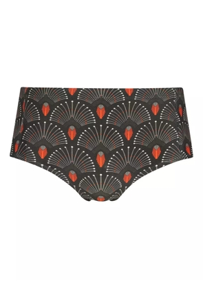 Lygia & Nanny geometric-print swimming trunks - Brown