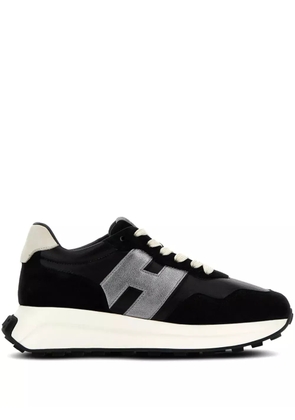 Hogan logo-patch low-top sneakers - Black