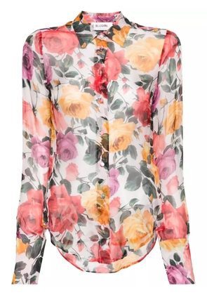 Blugirl floral-print chiffon shirt - Pink