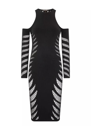 Roberto Cavalli ripped-effect dress - Black