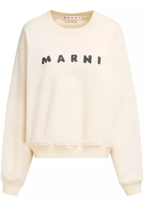 Marni logo-print sweatshirt - Neutrals