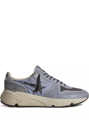 Golden Goose Running sole star-embellished leather sneakers - Blue