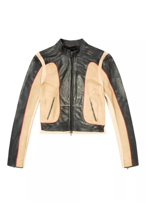 Diesel L-Oonie panelled leather jacket - 9XX