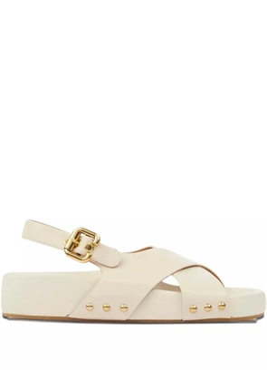 Chloé Mae cross-strap studded sandals - Neutrals