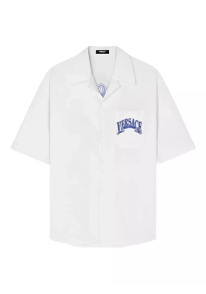 Versace logo-embellished cotton shirt - White