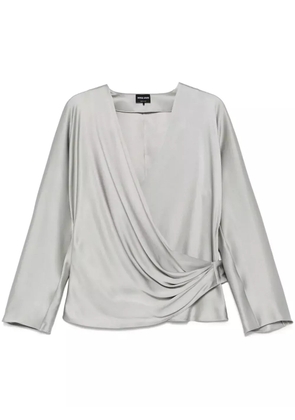 Giorgio Armani silk georgette blouse - Grey