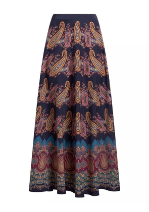 ETRO paisley-print maxi skirt - Blue