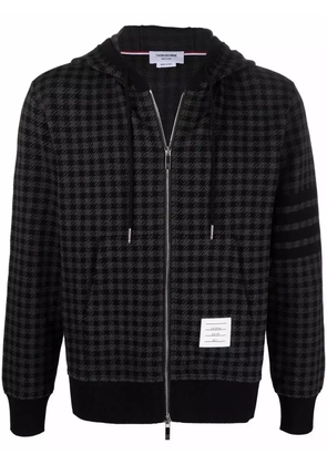 Thom Browne Gunclub check jacquard zip-up hoodie - Black