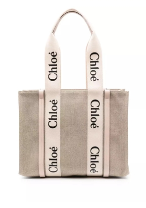 Chloé medium Woody tote bag - Neutrals