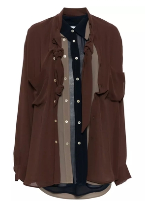 ACT Nº1 layered shirt - Brown