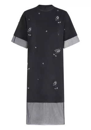 PINKO mesh panel T-shirt dress - Black