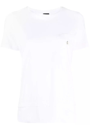 Lorena Antoniazzi logo-embroidery cotton T-shirt - White