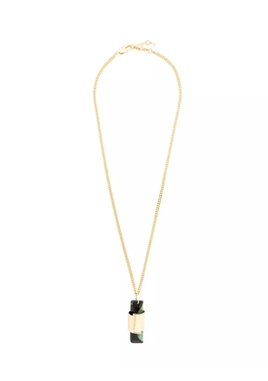 Coup De Coeur Agate stone long pendant - Gold