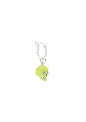 True Rocks skull-drop hoop earring - Silver