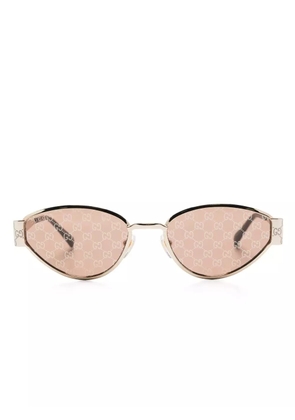Gucci Eyewear GG-motif sunglasses - Gold