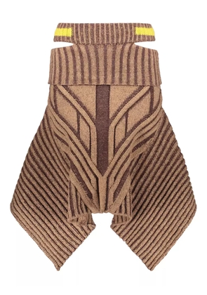 Paolina Russo wool-blend skirt - Brown