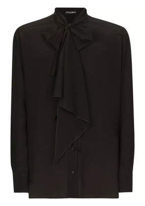 Dolce & Gabbana pussy-bow shirt - Black