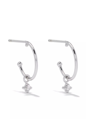Wouters & Hendrix Gold 18kt gold diamond hoop earrings - Silver
