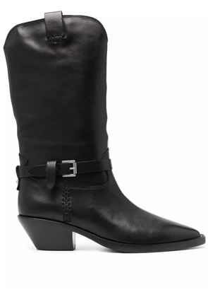 Ash Duran 55mm leather boots - Black