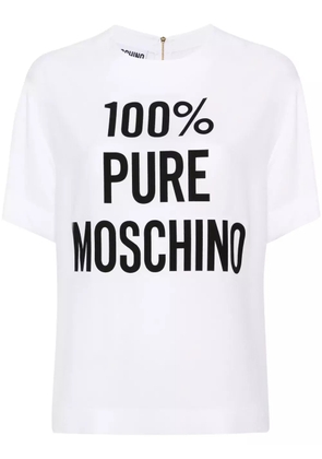 Moschino slogan-print T-shirt - White