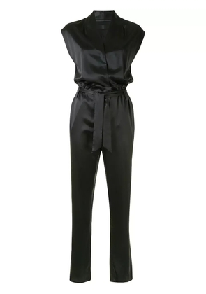 RTA waist-tied silk jumpsuit - Black