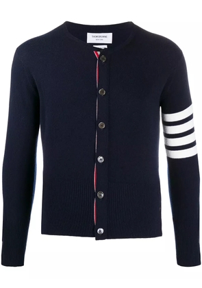 Thom Browne 4-Bar crew neck cardigan - Blue