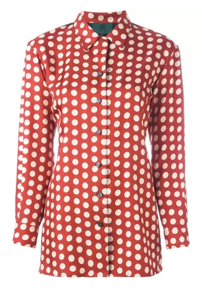 Jean Paul Gaultier Pre-Owned dotted vest panel shirt - Red