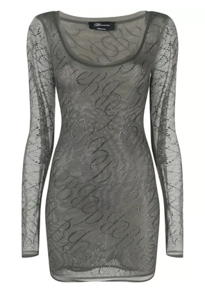 Blumarine crystal-embellished tulle minidress - Neutrals