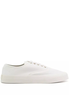 Maison Kitsuné lace-up canvas sneakers - White