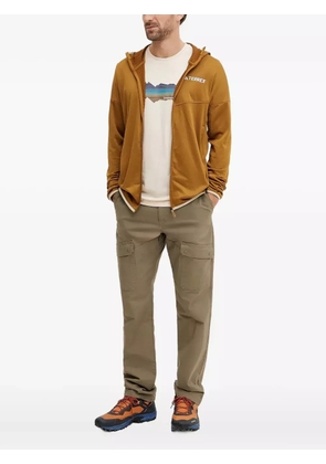 adidas hooded zip-up performance jackets - Brown