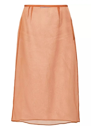 Prada organza midi skirt - Orange