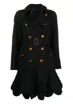 Comme Des Garçons Pre-Owned 2000s quilted double-breasted coat - Black