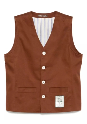 CHATEAU ORLANDO cotton waistcoat - Brown