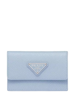Prada triangle-plaque cardholder - Blue