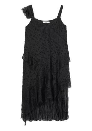 b+ab lace-trimmed midi dress - Black