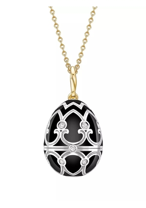 Fabergé 18kt gold Heritage Penguin Surprise diamond locket necklace - Black