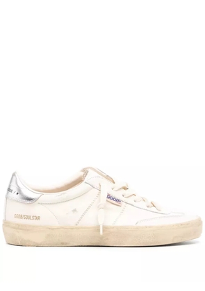 Golden Goose Soul Star distressed glittered sneakers - Neutrals