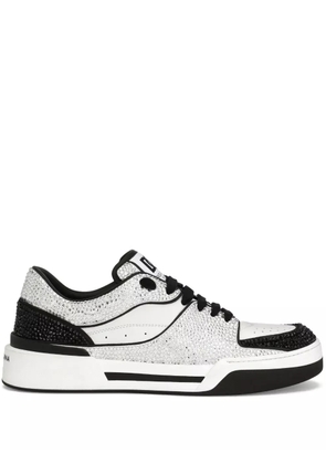 Dolce & Gabbana New Roma rhinestone-embellished sneakers - White