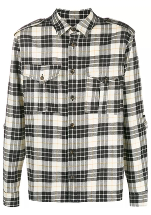 Ih Nom Uh Nit plaid flannel shirt - White