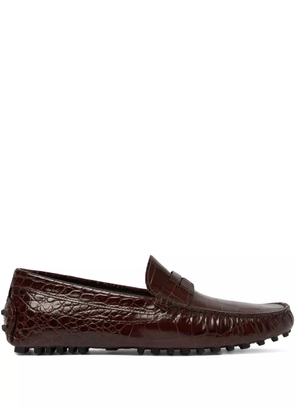Scarosso leather loafers - Brown