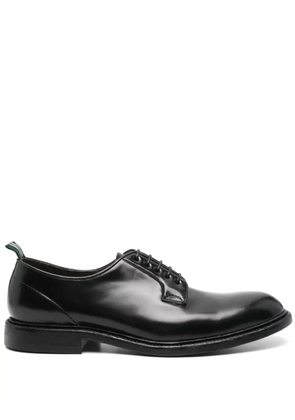 Green George leather Derby shoes - Black