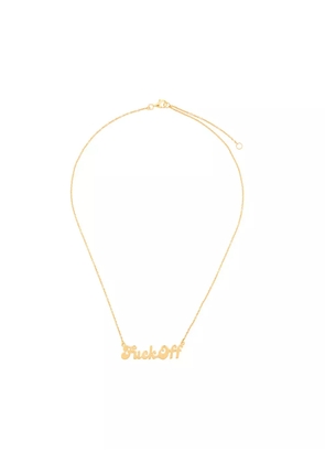 True Rocks F quote chain necklace - Metallic