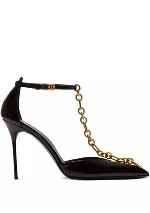 Balmain 95mm Sync leather pumps - Black