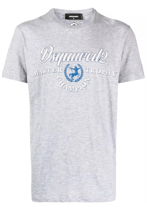 DSQUARED2 logo-print cotton-blend T-shirt - Grey