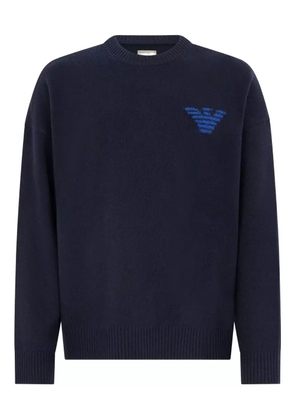 Emporio Armani intarsia sweater - Blue