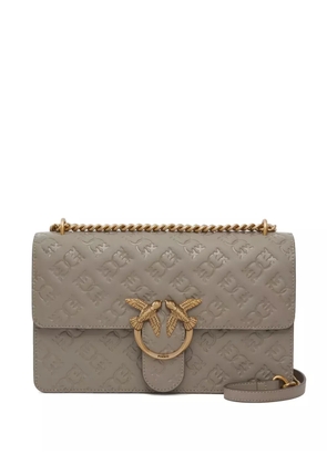 PINKO Love Birds debossed leather cross body bag - Neutrals