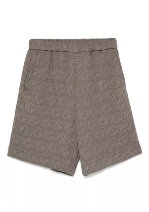 Giorgio Armani Interlock-monogram Bermuda shorts - Grey