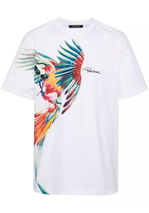Roberto Cavalli parrot-print cotton T-shirt - White
